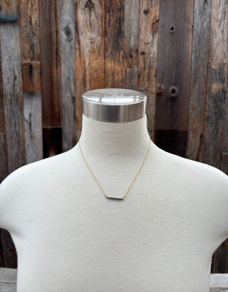 Sabina Blue Mini Diamond Bar GF 16" SN43G16