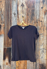 Dylan Dylan Soft Cotton Slub S/S Modern Crew Ranch Black