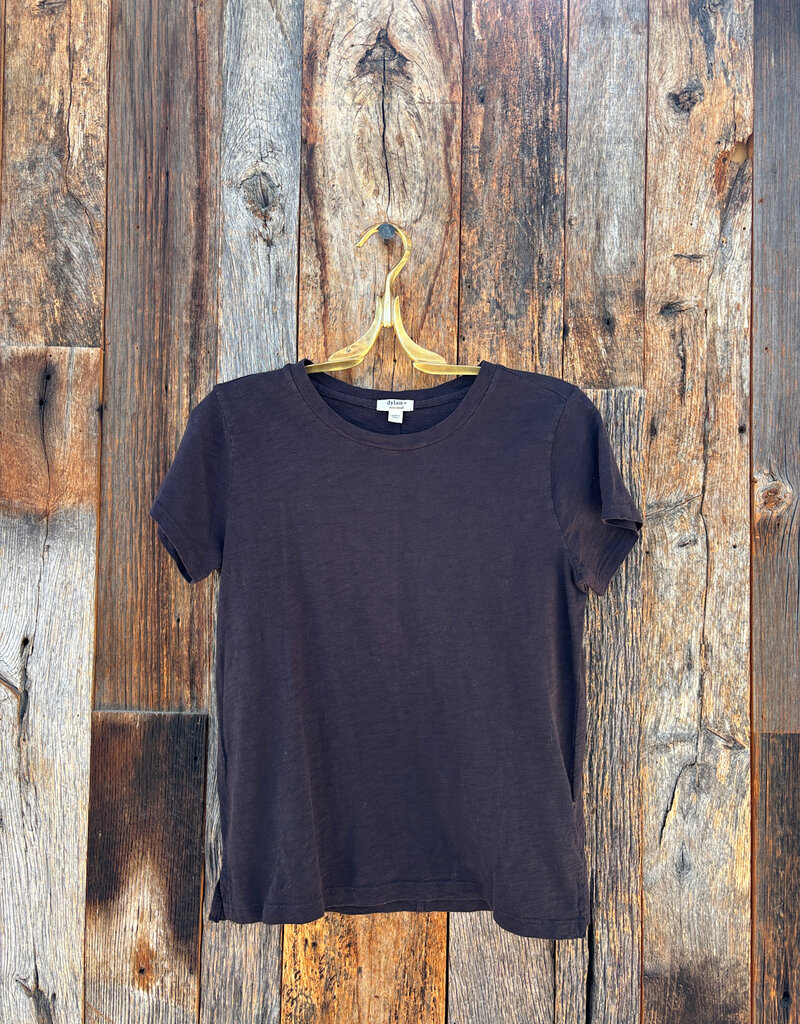 Dylan Dylan Soft Cotton Slub S/S Modern Crew Ranch Black