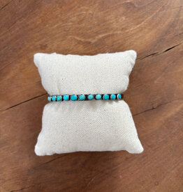 Caitlin Dunn Jewelry CDJ Hadley - Hmrd Oxdzd SS Cuff/ Mona Lisa Turq - B30