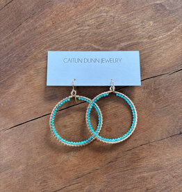 Caitlin Dunn Jewelry CDJ Maggie - 14k GF/Turq/Crcl Errngs - E03