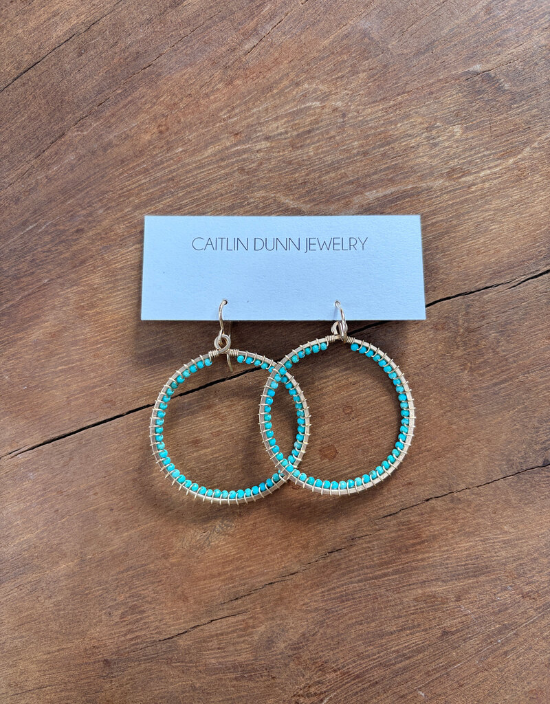 Caitlin Dunn Jewelry CDJ Maggie - 14k GF/Turq/Crcl Errngs - E03