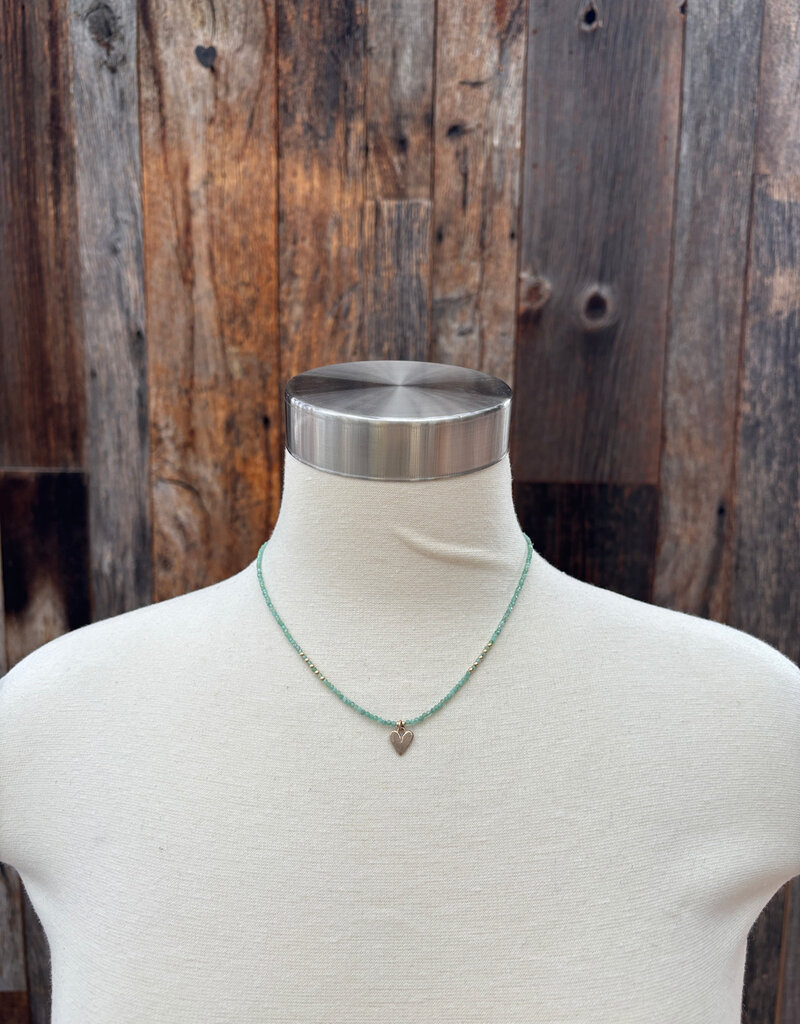 Caitlin Dunn Jewelry CDJ Ellie - Rondelle 14k GF/Brnz Hrts/Emrld - N146