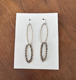 Elizabeth Nicole Elizabeth Nicole SS Double Oval Hoop Pyrite Wrap Party E168