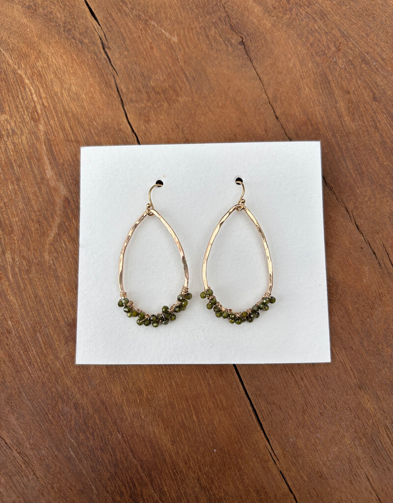 Elizabeth Nicole Elizabeth Nicole GF Rain Drop w/ Green Zircon Wrap E165