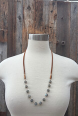 Elizabeth Nicole Elizabeth Nicole Labradorite & Leather GF N177A