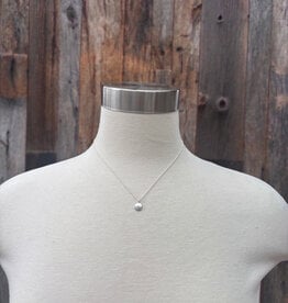 Elizabeth Nicole Elizabeth Nicole SS Coin Pendant w/ Diamond (1.4mm) Small N176