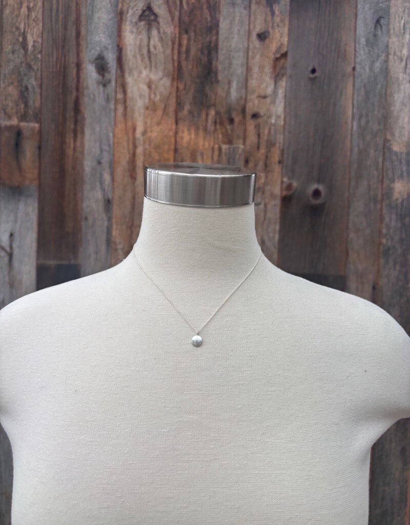 Elizabeth Nicole Elizabeth Nicole SS Coin Pendant w/ Diamond (1.4mm) Small N176