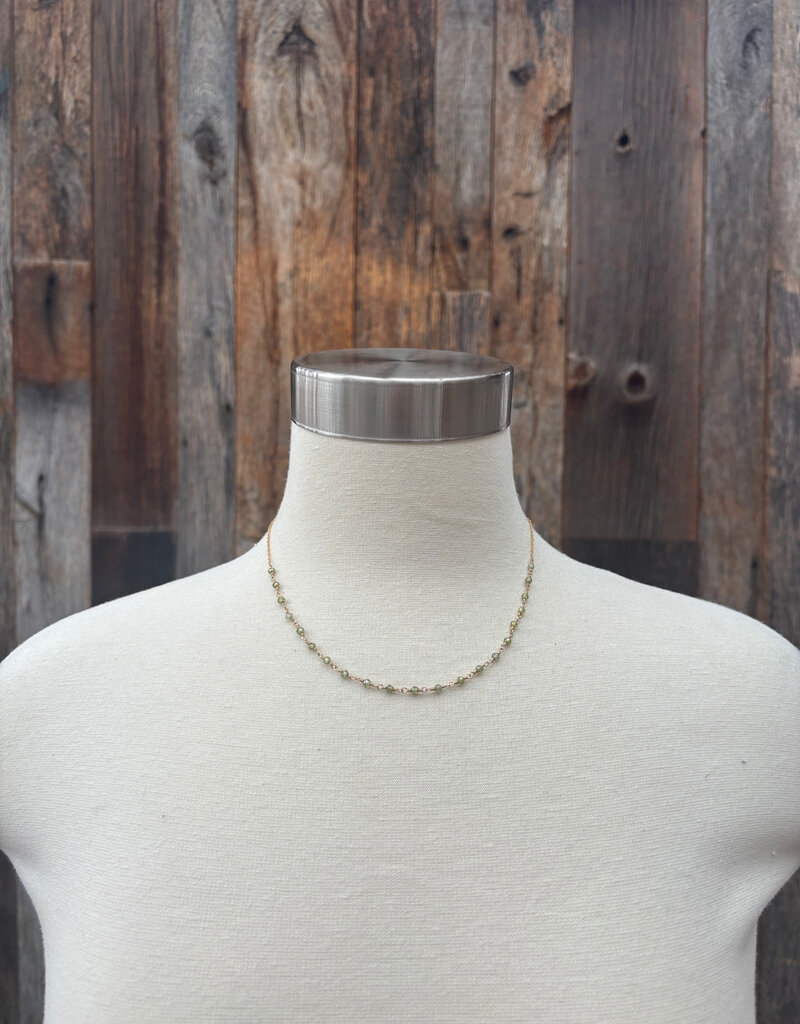 Elizabeth Nicole Elizabeth Nicole Wrapped Green Zircon GF Chain N175