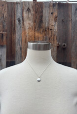 Elizabeth Nicole Elizabeth Nicole SS Coin Pendant w/ Diamond (1.4mm) Medium N176A