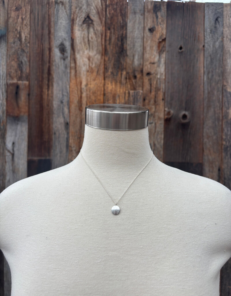 Elizabeth Nicole Elizabeth Nicole SS Coin Pendant w/ Diamond (1.4mm) Medium N176A