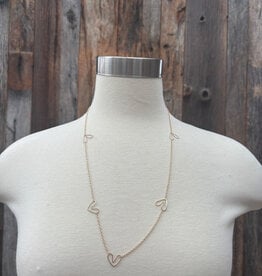 Elizabeth Nicole Elizabeth Nicole 5 GF Hearts/ GF Chain 25" N103A