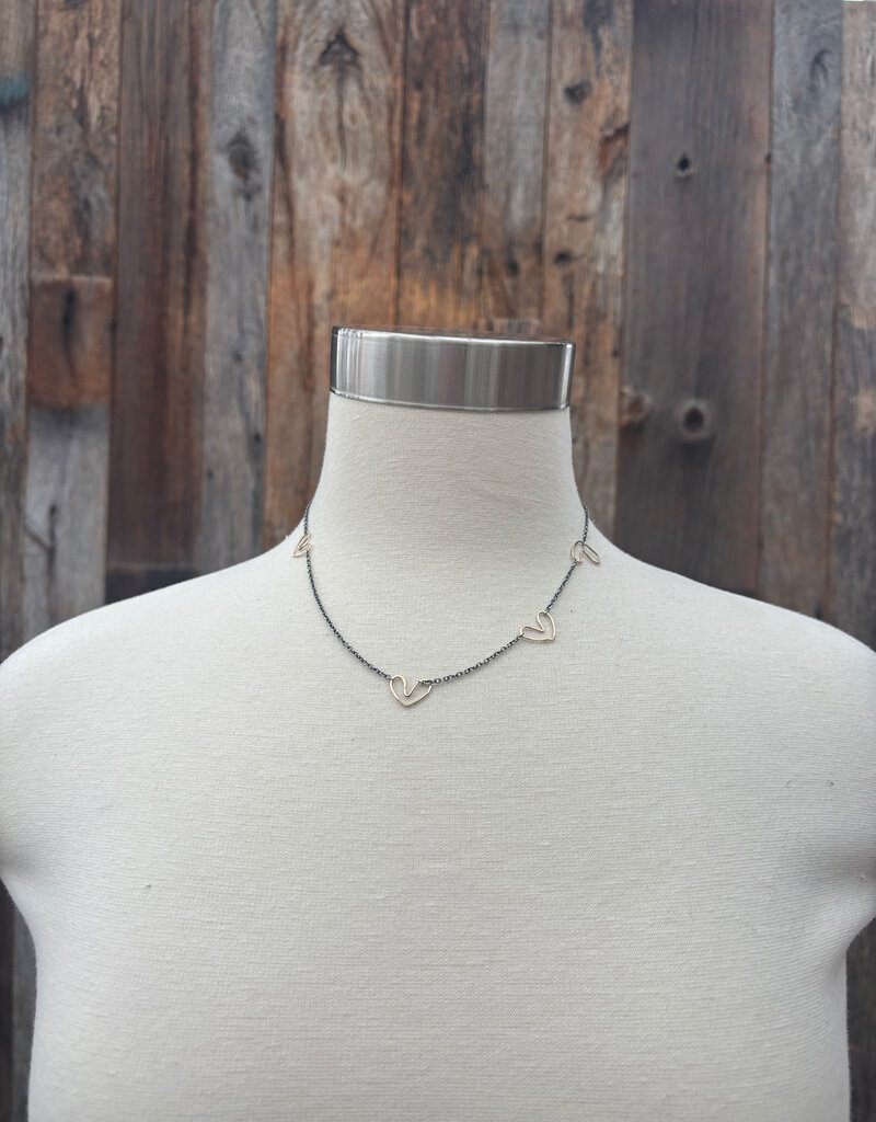 Elizabeth Nicole Elizabeth Nicole 5 GF Hearts SS OX Chain 16" N173