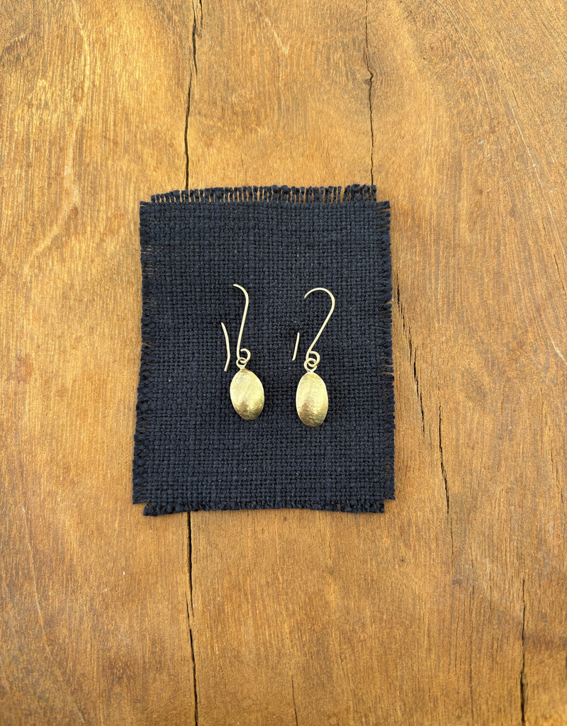 Robin M Designs Robin M Designs Domed Drop Disk Earrings 10k/14k