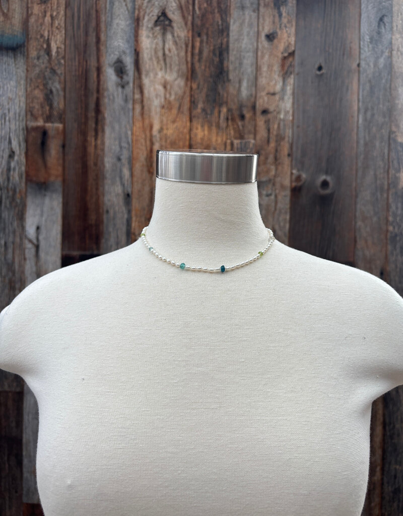 Robin M Designs Robin M Designs Pearls & Gems on Silk 14k Clasp 16"