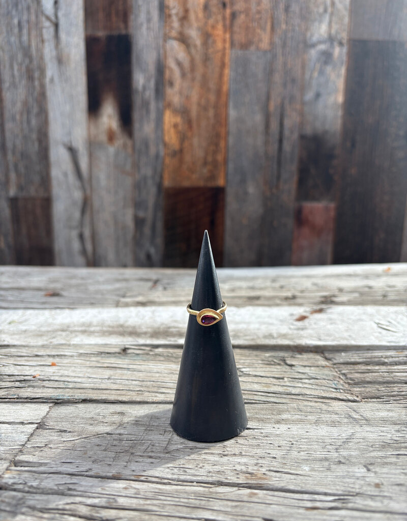 Robin M Designs Robin M Designs Elevated Pink Tourm. Tear Drop 18k sz. 7