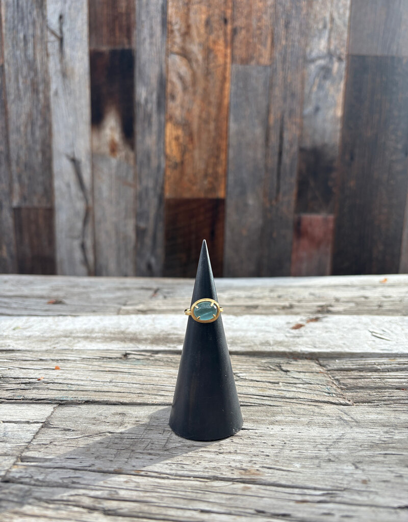 Robin M Designs Robin M Designs Cat's Eye Aquamarine 18k Ring sz.8