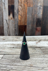 Robin M Designs Robin M Designs Tall Oval Chrominum Diopside 18k/SS sz. 8.5