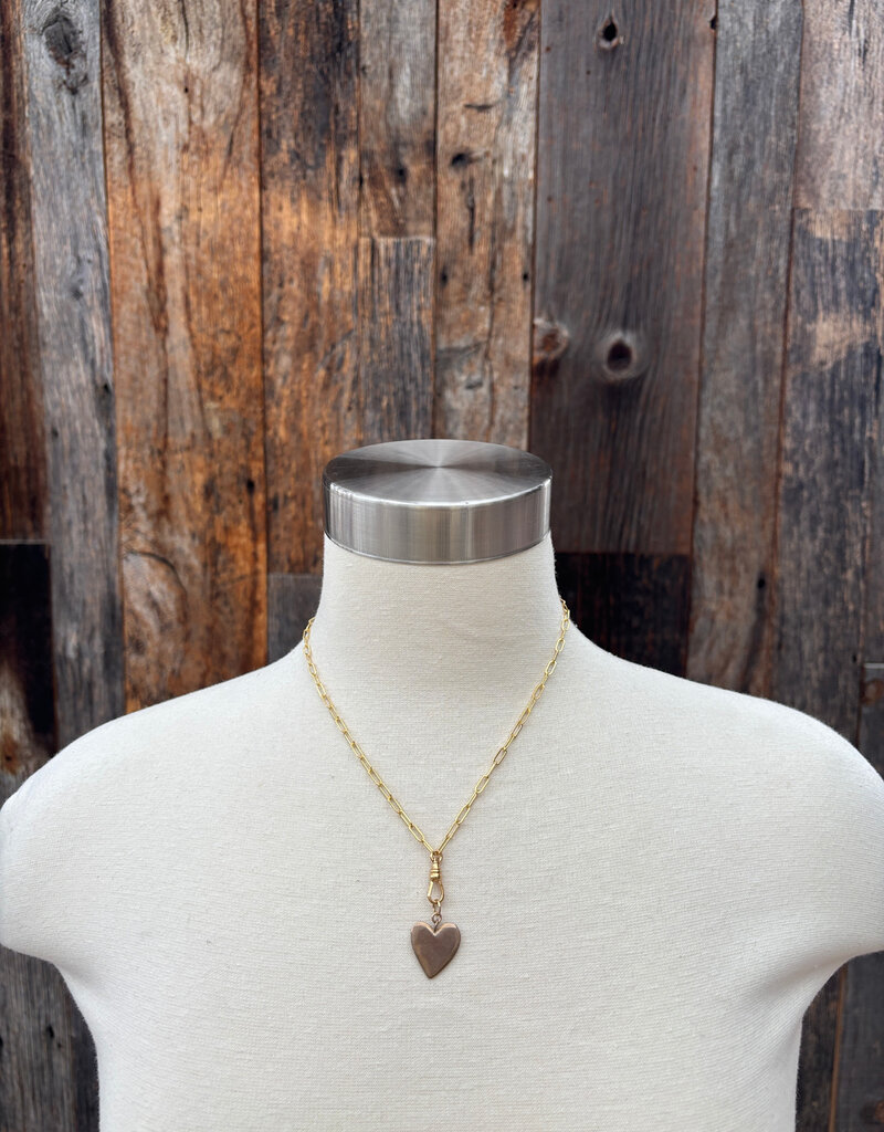 Caitlin Dunn Jewelry CDJ Emma - 14k GF/Bronze Heart - N135