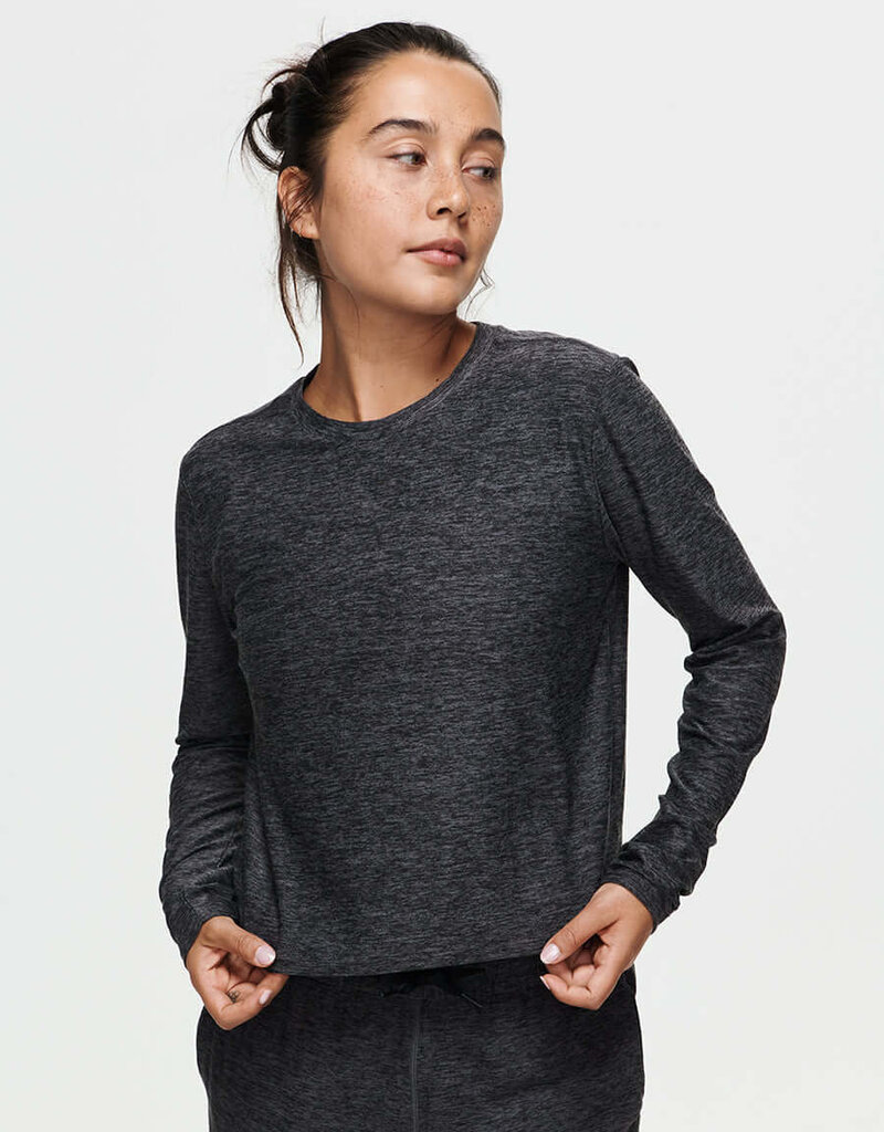 Outdoor Voices CloudKnit Boxy L/S Charcoal