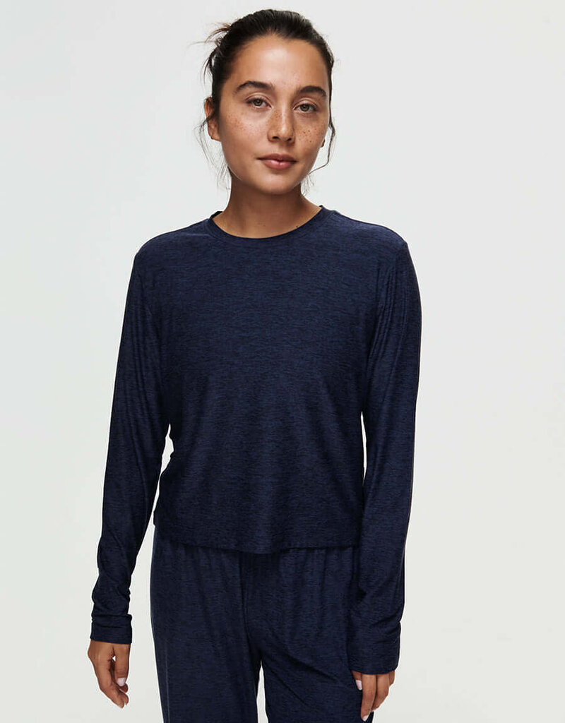 Outdoor Voices CloudKnit Boxy L/S Navy