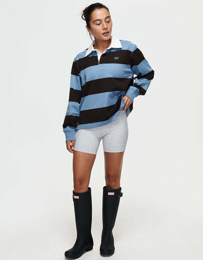 Outdoor Voices Club Polo Storm Stripe