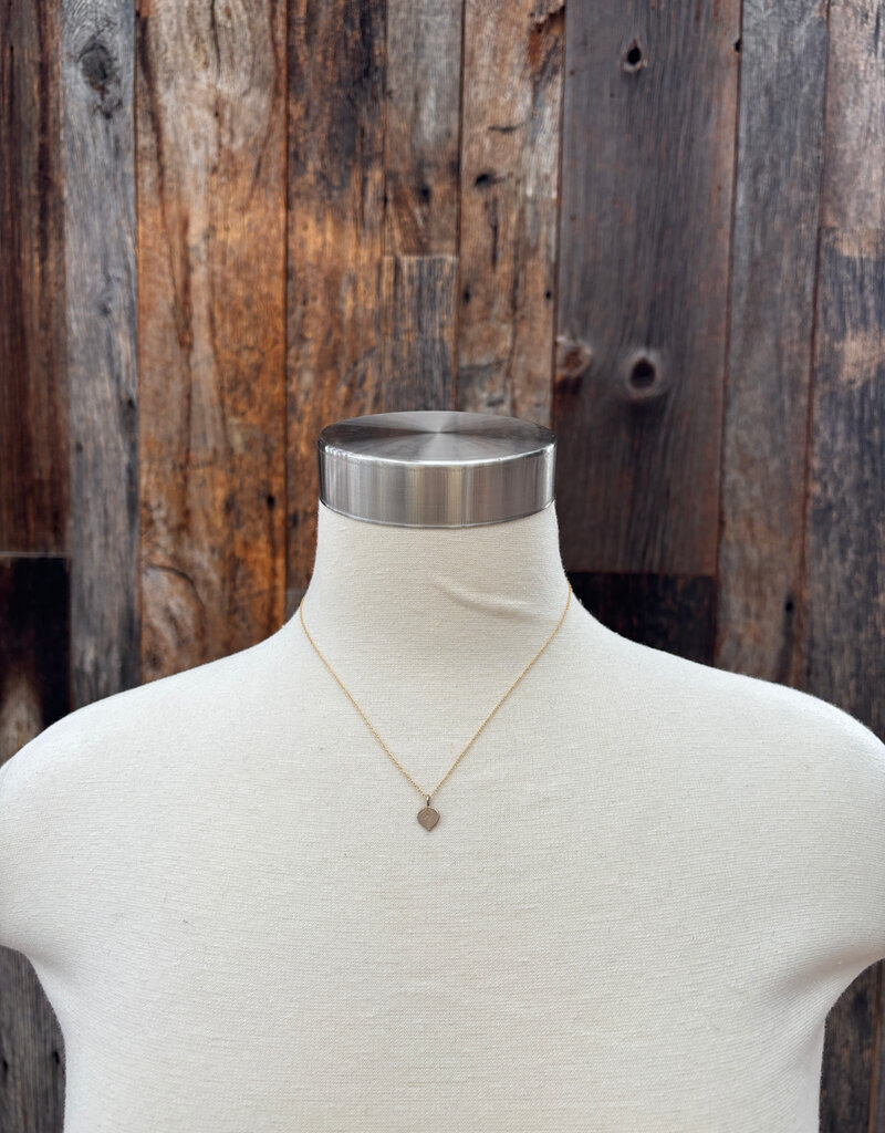 Caitlin Dunn Jewelry CDJ Mini Bronze Leaf/14k GF - N126