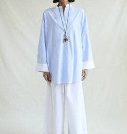 Chan Luu Falling Flower Tunic Blue Stripe 2