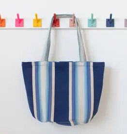 Garza Marfa Tote - Blue Ombre Stripe