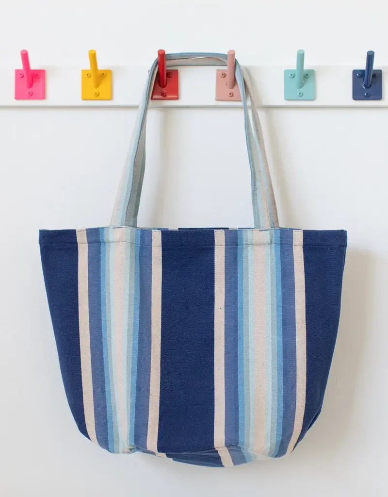 Garza Marfa Tote - Blue Ombre Stripe