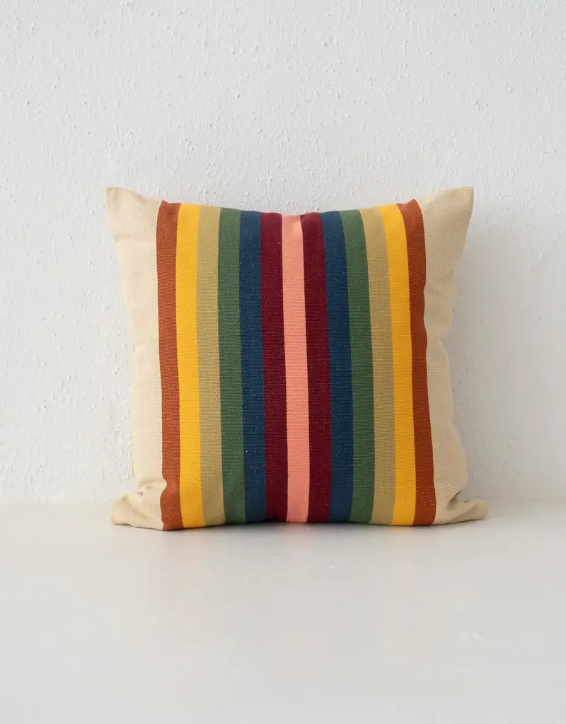 Garza Marfa Cotton Canvas 18" Pillowcase - Earth Spectrum