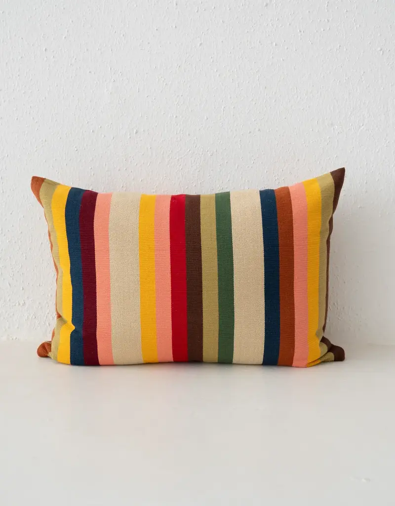 Garza Marfa Cotton Canvas 14x20" Pillowcase - Earth Stripe