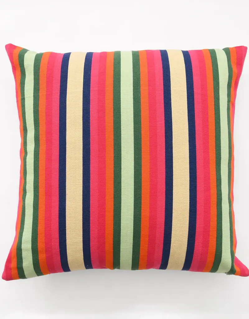 Garza Marfa Cotton Canvas 26" Pillowcase - Turquoise Stripe