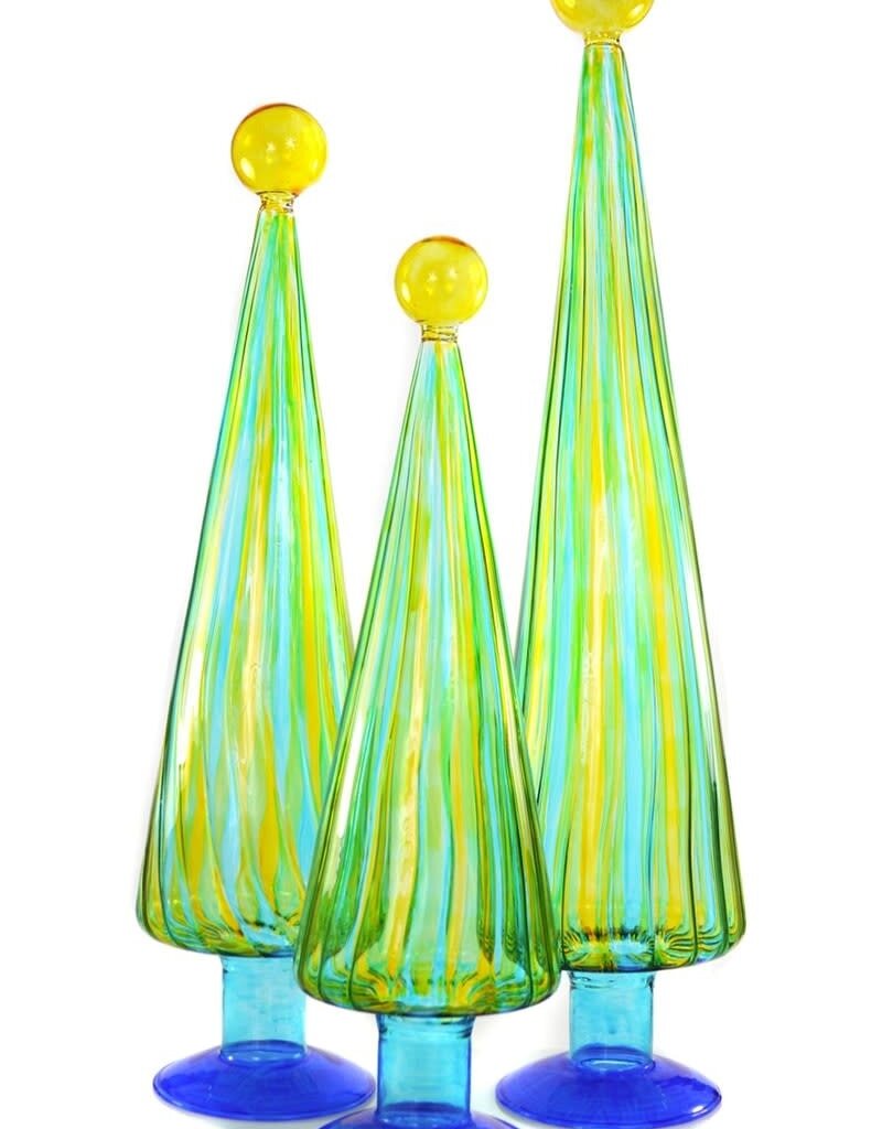 Cody Foster Cody Foster Striped Trees Green/Yellow Large