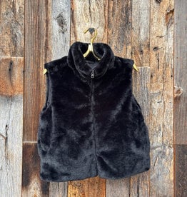 Dylan Dylan Classic Fur Vest Black