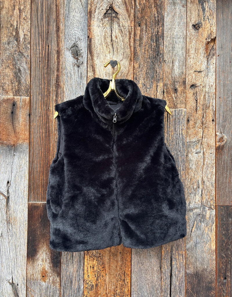 Dylan Dylan Classic Fur Vest Black