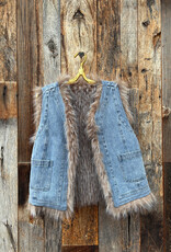 Dylan Dylan Montana Fur & Denim Vest