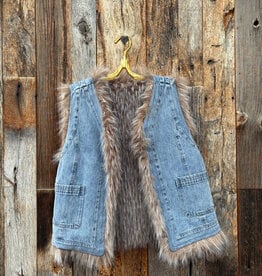 Dylan Dylan Montana Fur & Denim Vest