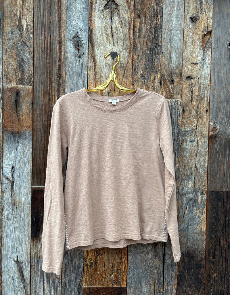 Dylan Dylan Blanket Stitch Classic Tee Light Brown
