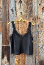 Z Supply Z Supply Uma Lace Satin Cami Black