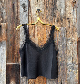 Z Supply Z Supply Uma Lace Satin Cami Black