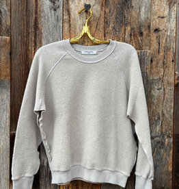 Perfect White Tee Ziggy Fleece L/S  Crew Sweatshirt Silver