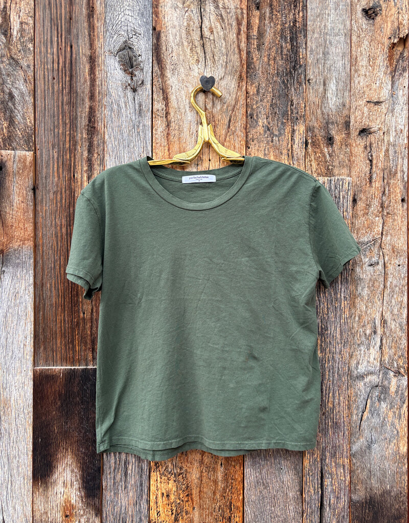 Perfect White Tee Harley S/S Boxy Crew Tee Fern Green