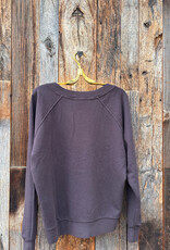 Perfect White Tee Terry V-Neck Sweatshirt Cocoa Powder