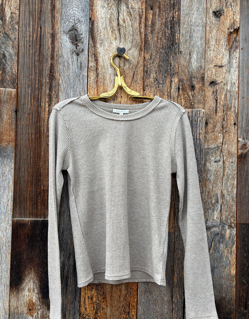 Z Supply Z Supply Arlet Mini Thermal Top Smoked Heather