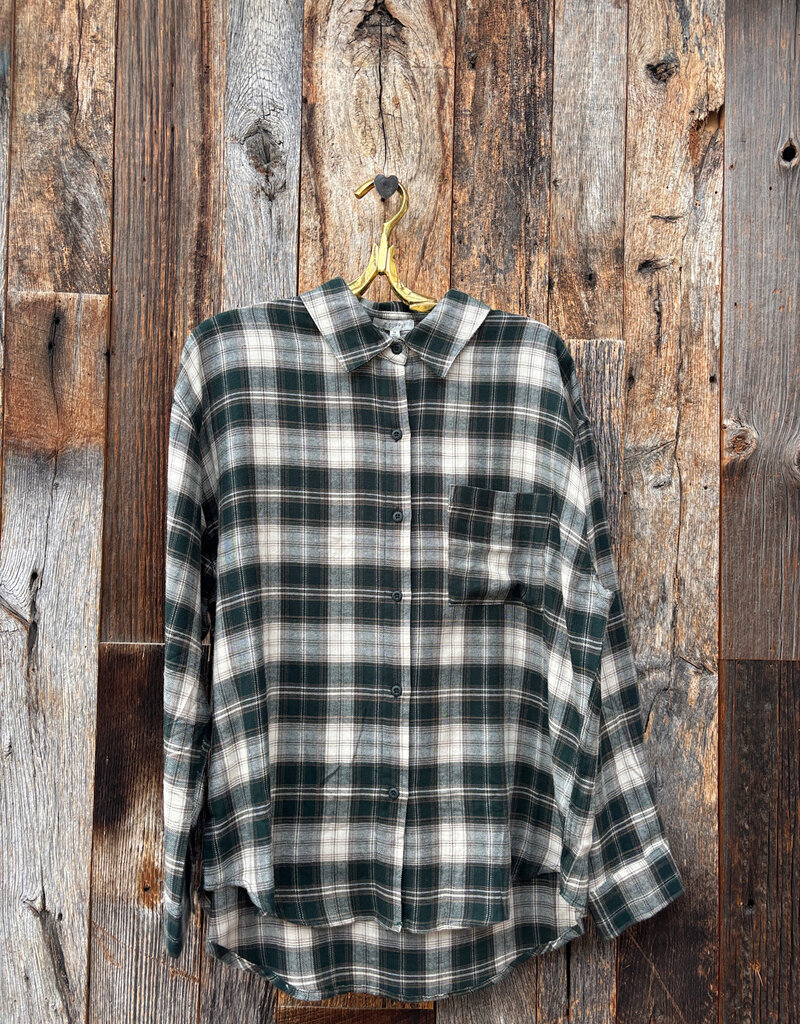 Z Supply Z Supply River Plaid Button Up Garland Green