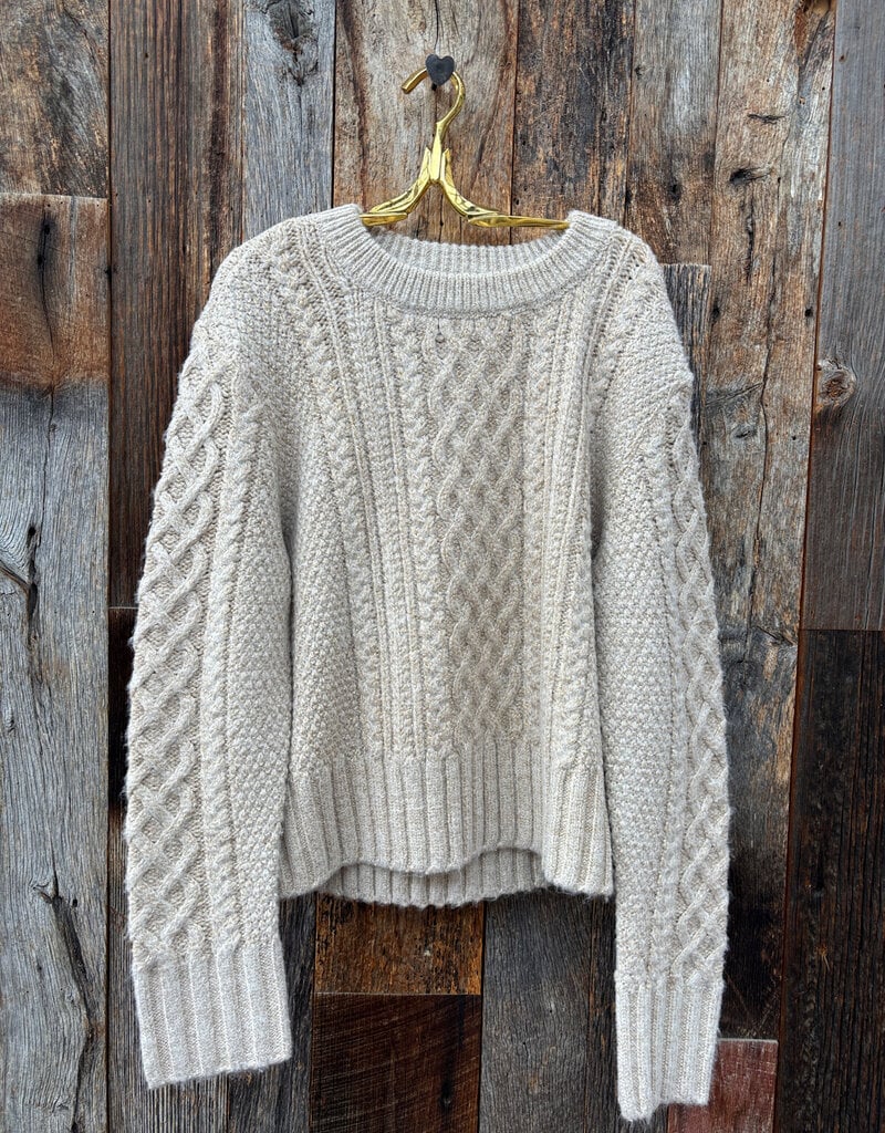 Dylan Dylan Serena Cable-Knit Pullover Oatmeal