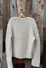 Dylan Dylan Serena Cable-Knit Pullover Oatmeal