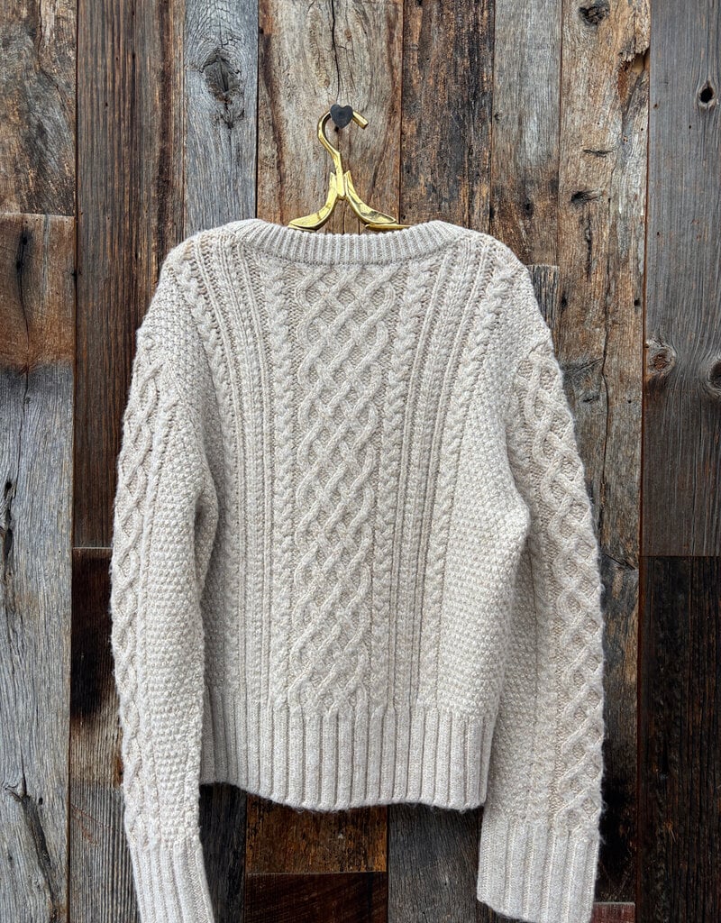 Dylan Dylan Serena Cable-Knit Pullover Oatmeal