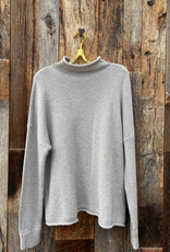 Perfect White Tee Nova Cashmere Roll Neck Sweater Heather Grey